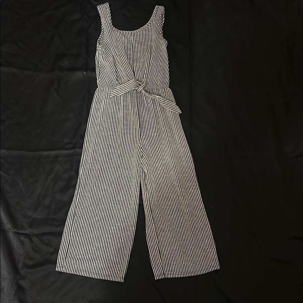 Striped Black and White Kids Romper